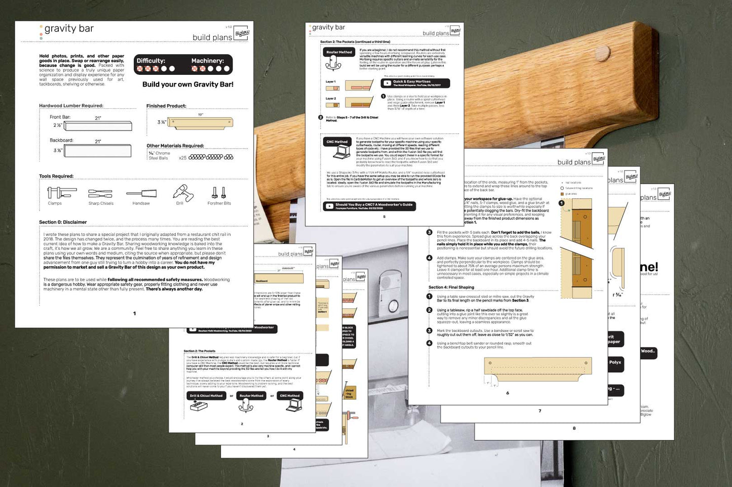 Gravity Bar Build Plans - Biglow Woodcraft -