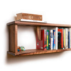 Book Stop Wall Mounted Book Shelf Assembled - Biglow Woodcraft - Walnut