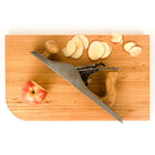 Cherry Chopping Block with apple sliced by hand plane - Biglow Woodcraft - Cutting Board