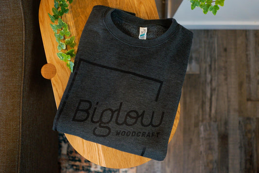 Biglow Logo Crewneck Sweatshirt - Biglow Woodcraft - Charcoal Heather